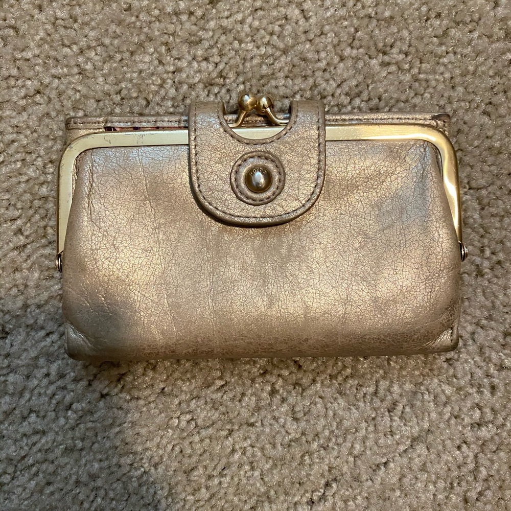 HOBO Distressed Gold Wallet